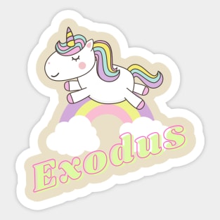 exodus ll unicorn Sticker